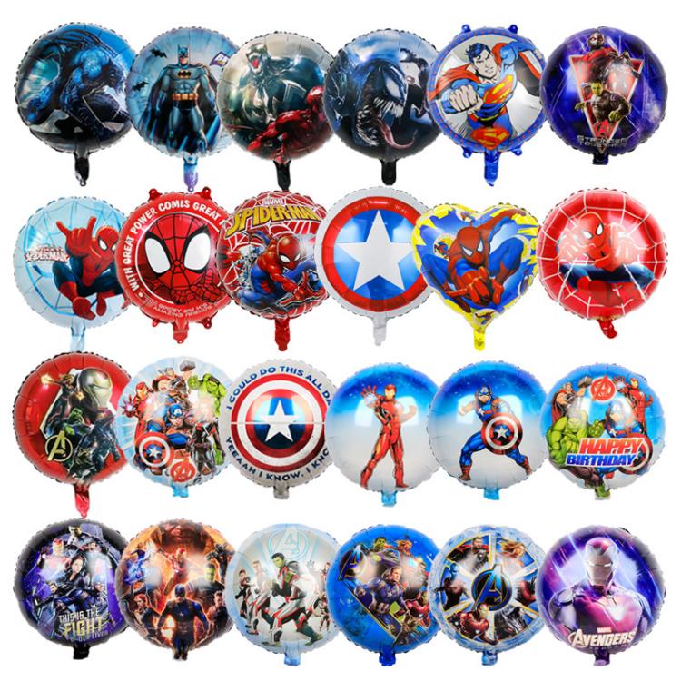 18 hazbeteko superheroien paperezko globoa