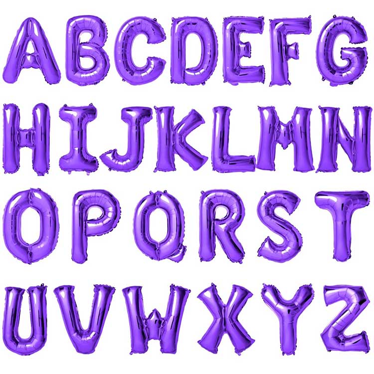 Purple Foil Letter globoak