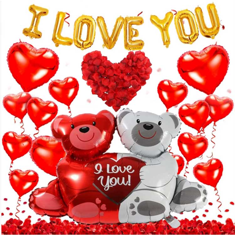 San Valentin Eguneko paperezko globoak